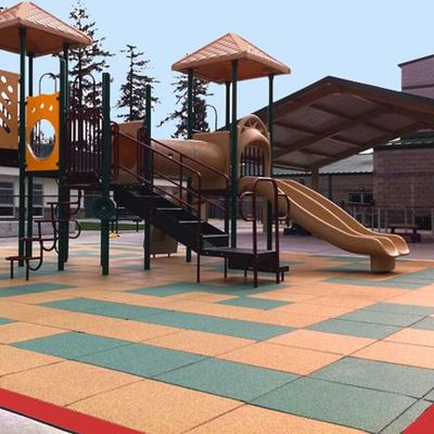 سعر جيد لينة المطاط المضادة للانزلاق الرياضة البلاط امتصاص الصدمات في الهواء الطلق متصل