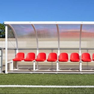 سعر جيد ملعب خارجي متحرك قابل للنقل مقعد بديل لفريق كرة القدم متصل