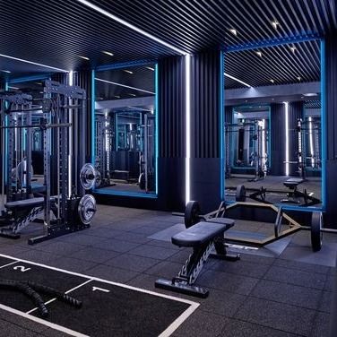 سعر جيد سجادة أرضيات مطاطية داخلية GYM سوداء SBR مع سطح منقط EPDM متصل