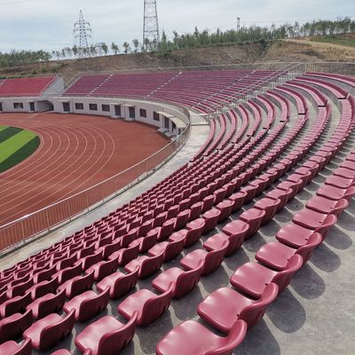مقاعد ملعب كرة القدم البلاستيكية HDPE المسطحة التثبيت شركة كرسي الاستاد