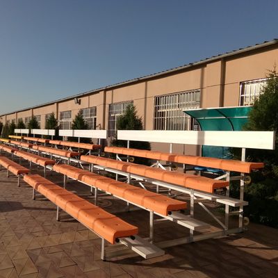 سعر جيد المبيضات المعدنية في الهواء الطلق ملعب الألومنيوم 4 صفوف مع مقاعد متصل