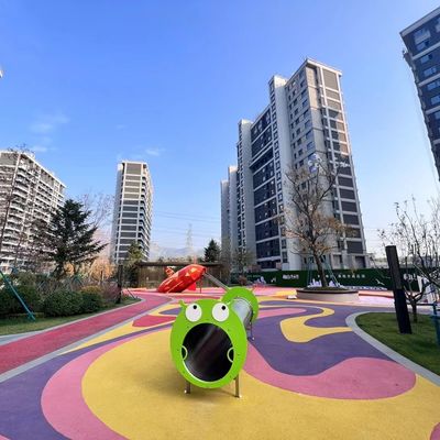 متعدد الألوان الحيوانات نمط EPDM المطاط الأرضيات الحبيبية للأطفال Palyground