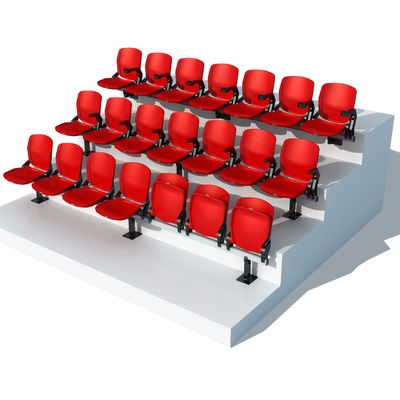 سعر جيد مقاعد رياضية بلاستيكية 5 سنوات مضادة للأشعة فوق البنفسجية مضادة للحريق 45 سم عرض متصل