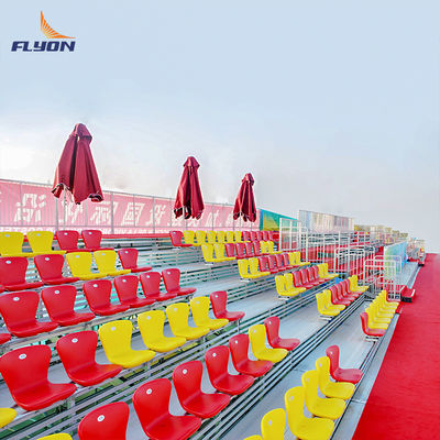 سعر جيد EN 12727 Compliant Aluminum Bleachers with BS 5852 Fire Resistance and 5 Years Warranty for Outdoor Stadium Seating متصل