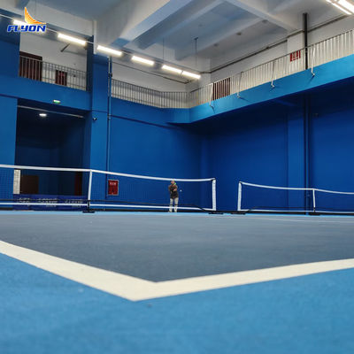 سعر جيد حجم الملعب خيار 44 * 20ft أو 60 * 30ft ملعب البيكلبال ملعب غطاء رولي تثبيت مع طبقة الرمل الكريستالي القشرة العليا متصل