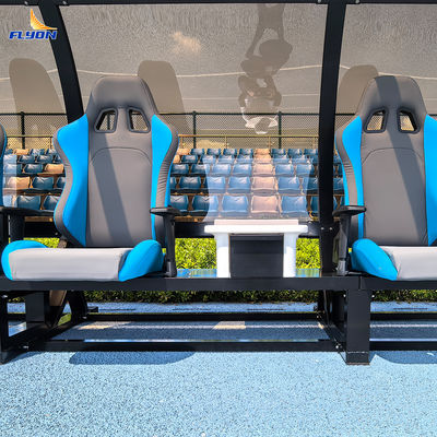 مقعد استبدال محمول من الألومنيوم مع تركيب تجميع وضمان لمدة 5 سنوات لمأوى فريق ملعب كرة القدم