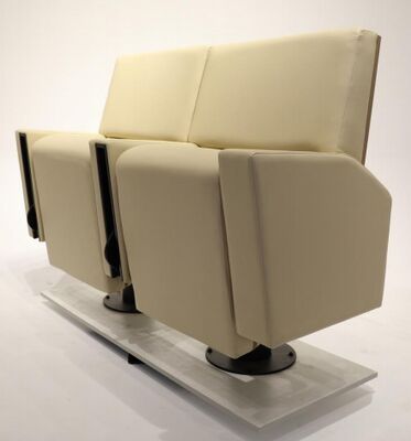 سعر جيد كرسي مسرح بإطار حديدي شديد التحمل FY962 مع مقعد قلاب مزدوج الزنبرك وحامل أكواب قابل للطي متصل