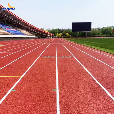 سعر جيد مسار رياضي صناعي بالصب الكامل بلون مخصص مع امتصاص للصدمات وشهادة IAAF للمدارس والملاعب متصل