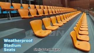 مقاعد الاستاد البلاستيكية المتينة من نوع Shell-E مقاومة للطقس